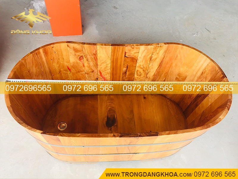 Bồn tắm gỗ Pơ Mu 110cm
